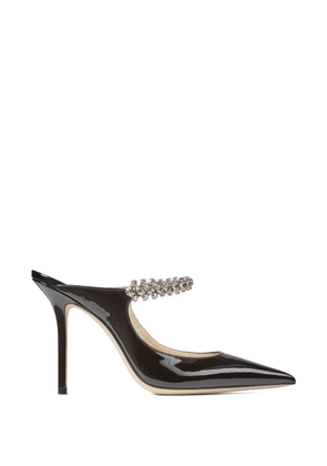 Jimmy Choo Bing crystal-strap pointed mules - Black