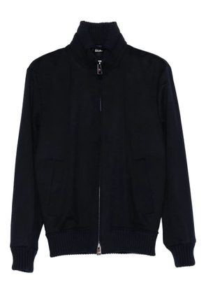 Kired ribbed-knit zip-up jacket - Black