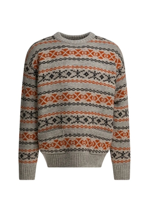 KAPITAL patterned pocket knitwear - Grey