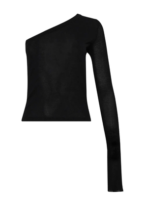 Rick Owens one-shoulder long-sleeve top - Black