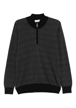 Gran Sasso virgin wool half-zip sweatshirt - Black