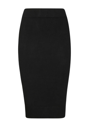 DONDUP logo-plaque midi skirt - Black
