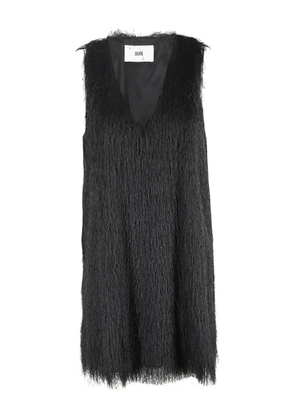 SOLOTRE fringed dress - Black