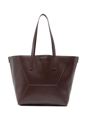 Brunello Cucinelli BC Duo leather tote bag - Brown