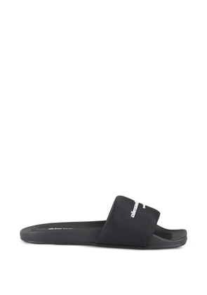 Alexander Wang logo-embossed pool sandals - Black