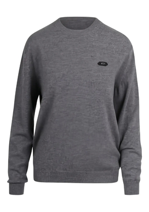 Nº21 logo-appliqué sweater - Grey