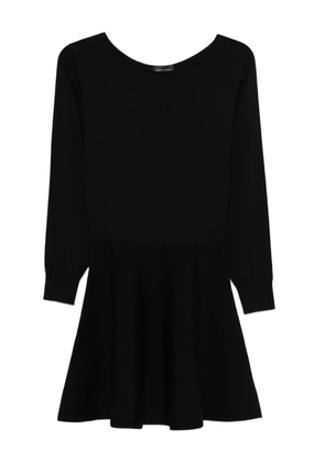 Roberto Collina long-sleeved wool dress - Black