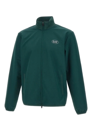 Ea7 Emporio Armani zip-fastening logo-print sweatshirt - Green