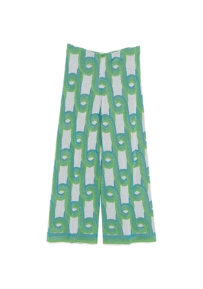 Circus Hotel geometric-pattern trousers - Grey