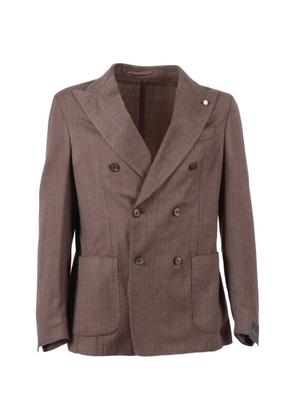 BRANDO double-breasted suit jacket - Brown