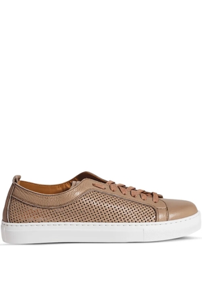CALCE perforated leather sneakers - Neutrals