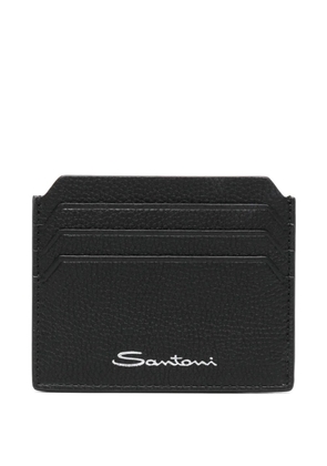 Santoni logo-print leather wallet - Black