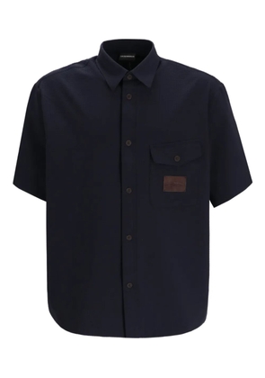 Emporio Armani patch-pocket short-sleeve shirt - Black