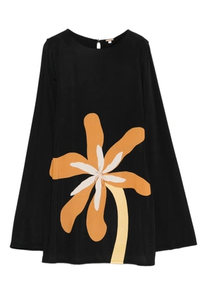 Cala de la Cruz Maisha long-sleeve mini dress - Black