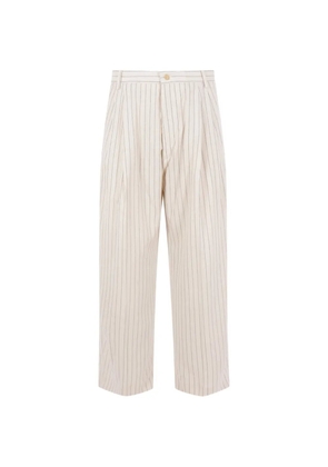 Hed Mayner pinstripe cropped trousers - Neutrals