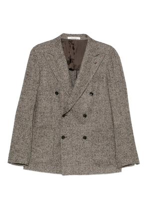 Tagliatore double-breasted wool jacket - Brown