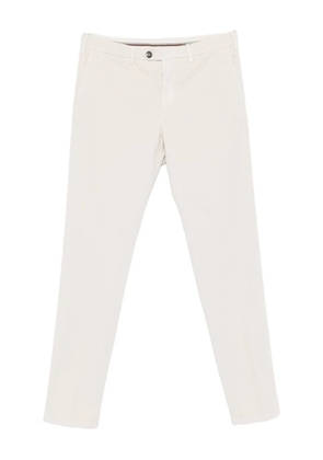 Canali button-fastening cotton-blend trousers - Neutrals