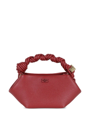 GANNI mini Bou braided-handle tote bag - Red