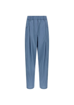 Brunello Cucinelli Monile elasticated trousers - Blue