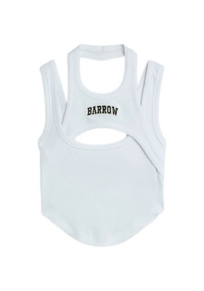 BARROW cutout ribbed top - White