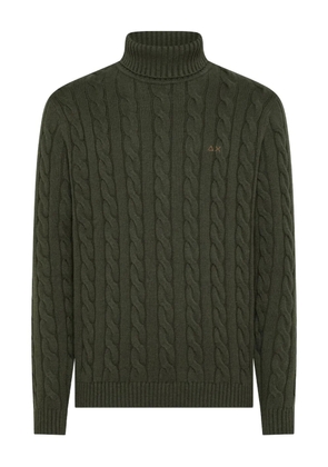 Sun68 cable-knit turtleneck sweater - Green