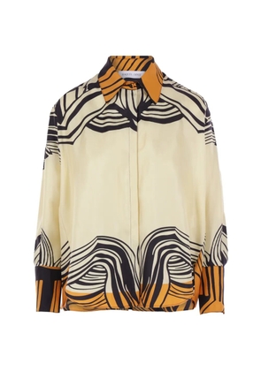 Raquel Diniz patterned shirt - Neutrals