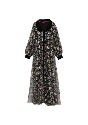 MIAU by Clara Rotescu Katinca floral embroidered dress - Black