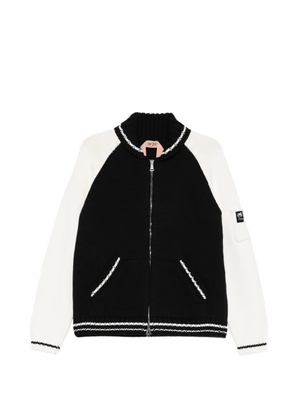 Nº21 knitted colour-block bomber jacket - Black