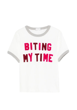 MOTHER The Itty Bitty Ringer letter-print T-shirt - White