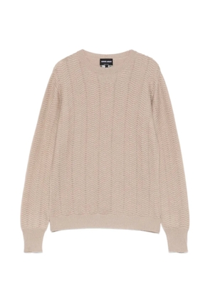 Giorgio Armani crew-neck sweater - Neutrals