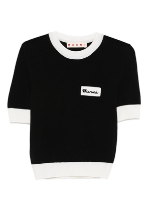 Marni logo short-sleeve top - Black