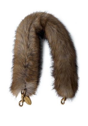 Balenciaga faux fur hardware bag strap - Brown