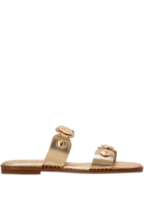 Kotris Sandals leather double-strap sandals - Gold