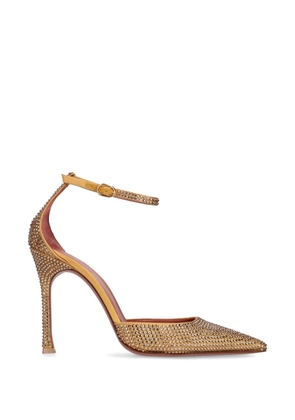 Amina Muaddi crystal-embellishment pumps - Gold