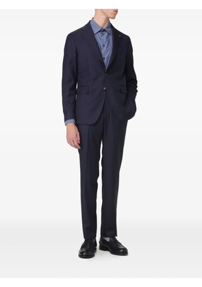 Tagliatore herringbone suit - Blue