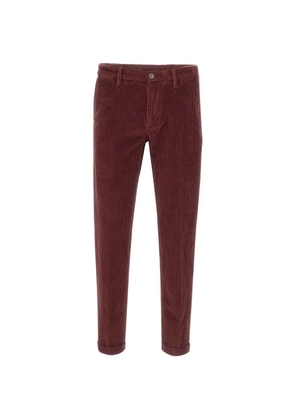 Re-Hash corduroy turn-up trousers - Red