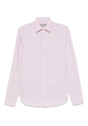 Canali striped cotton shirt - Red