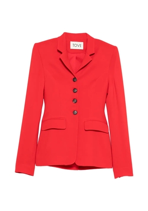 TOVE Merl buttoned flap-pocket blazer - Red