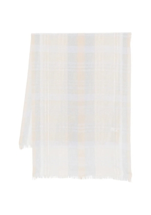 Peserico plaid fringed scarf - Neutrals