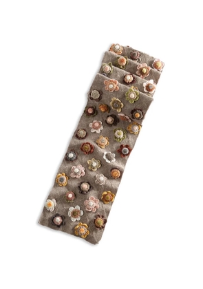 SOPHIE DIGARD flower scarf - Neutrals