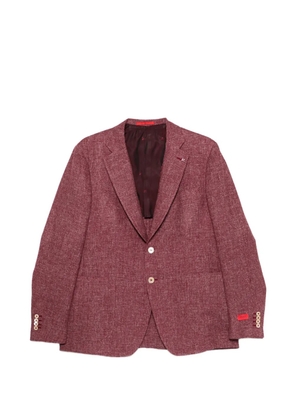 Isaia buttoned blazer - Red