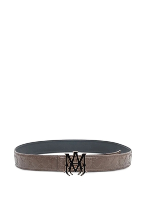 AMIRI embossed logo buckle belt - Brown