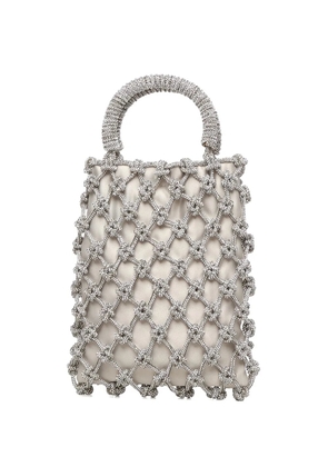 Rosantica crystal-embellished tote bag - Silver