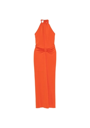 Raquel Diniz halter gathered dress - Orange