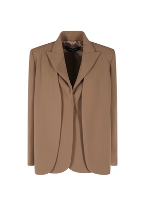 Federica Tosi peak-lapels blazer - Brown