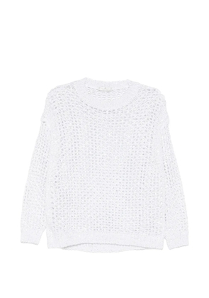 PANICALE open-knit jumper - White