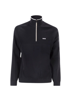 BOSS GREEN HUGO BOSS logo-embroidered sweater - Black