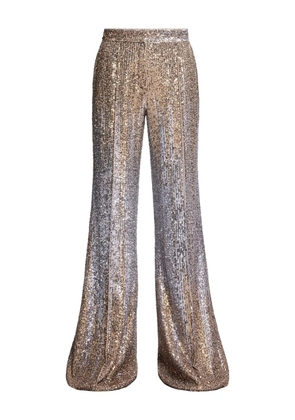 Elie Saab sequin-embroidered trousers - Yellow