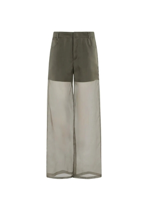 Federica Tosi sheer trousers - Green