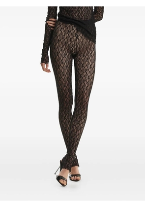 2310 STUDIO lace-pattern trousers - Black